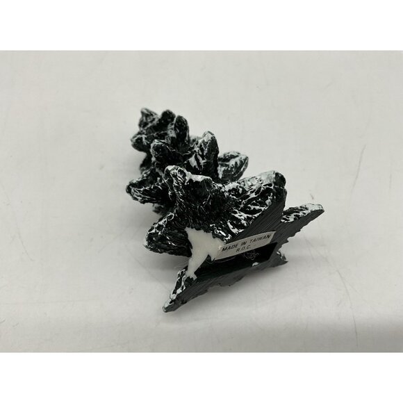 Meryvns Vintage 1990 Cold Cast Christmas Trees Snow Village Set of 6 Holiday - Picture 12 of 16